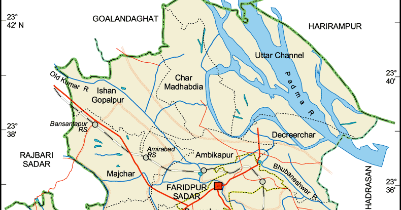 Faridpur Sadar Upazila Map Maps Of Bangladesh: Faridpur Sadar Upazila