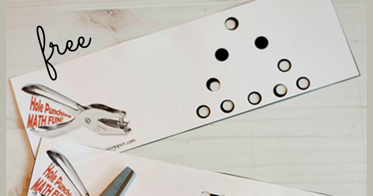 FREE Hole Punching Counting Worksheets