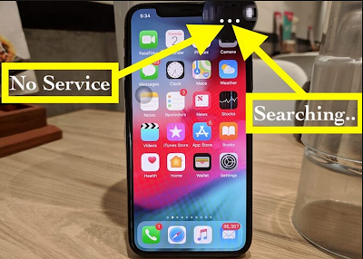iPhone XS No Service and keep searching