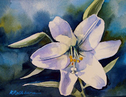 lily easter lilies watercolor april rathburn kathy los watercolorist