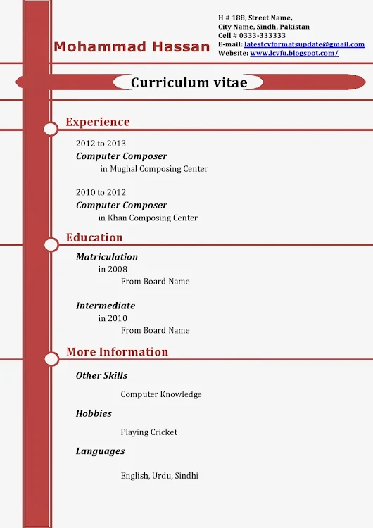latest cv formats updates google new latest cv format