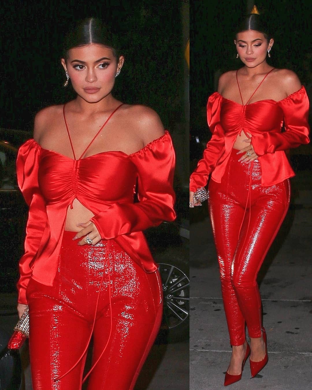 hot red outfit