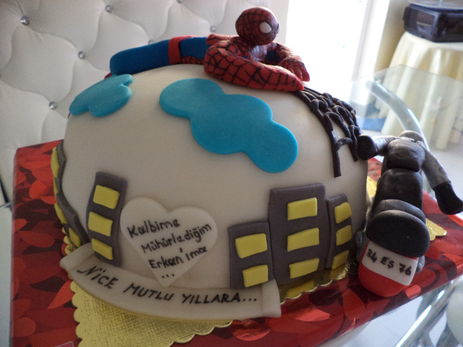 spiderman pasta Carino Butik Pasta Antalya Butik Pasta ve Kurabiye