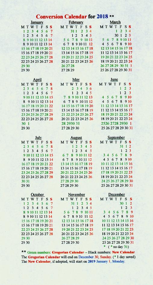 The New Calendar Will Satisfy Everyone Conversion Calendar