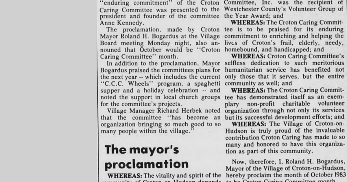 EverythingCroton MORE CROTONONHUDSON IN THE FALL OF 1983