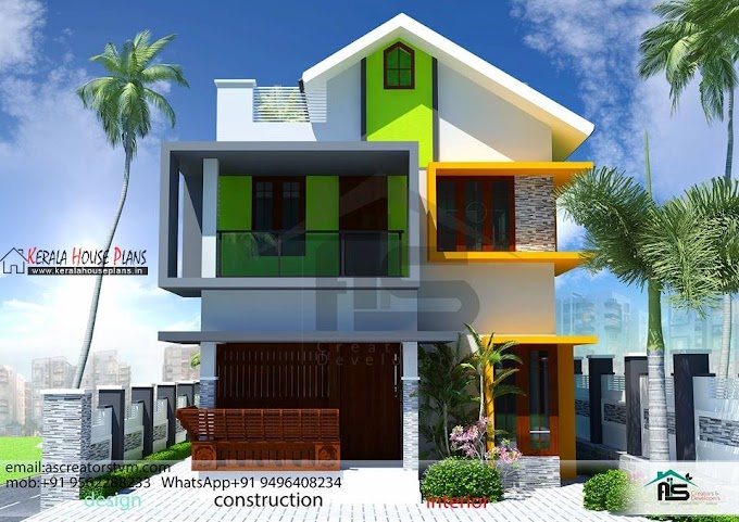 kerala home designs photos in double floor