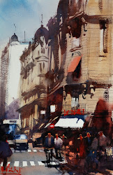 alvaro castagnet paintings watercolor watercolour landscape watercolors painting artwork watercolours impressionist artist bravado depth such street 1954 painter architecture artists