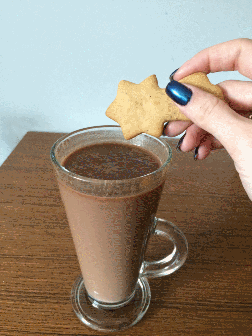 Life is short, eat dessert first! Hot chocolate on almond milk