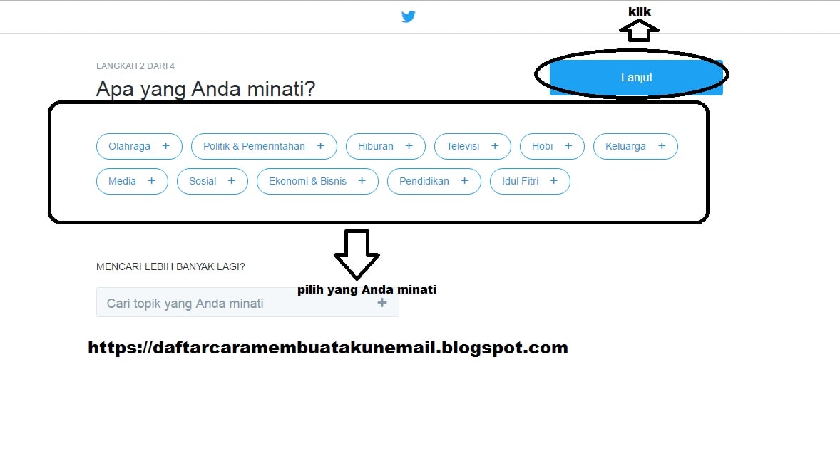 Cara Daftar Twitter Tanpa No Hp Membuat Akun Twitter Di Android Daftar Cara Membuat Akun