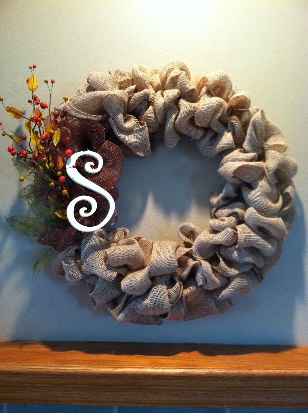 Natural Homemade Living DIY Fall Burlap Wreath