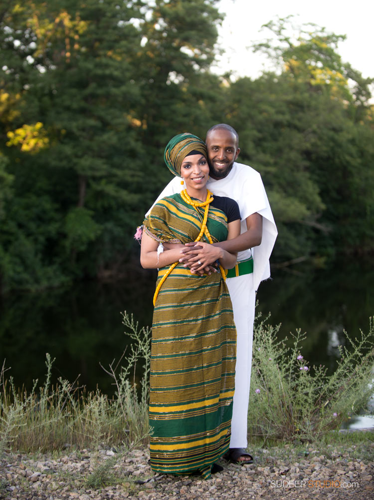 Ann Arbor Engagement Session in African Ethnic Clothes - SudeepStudio.com