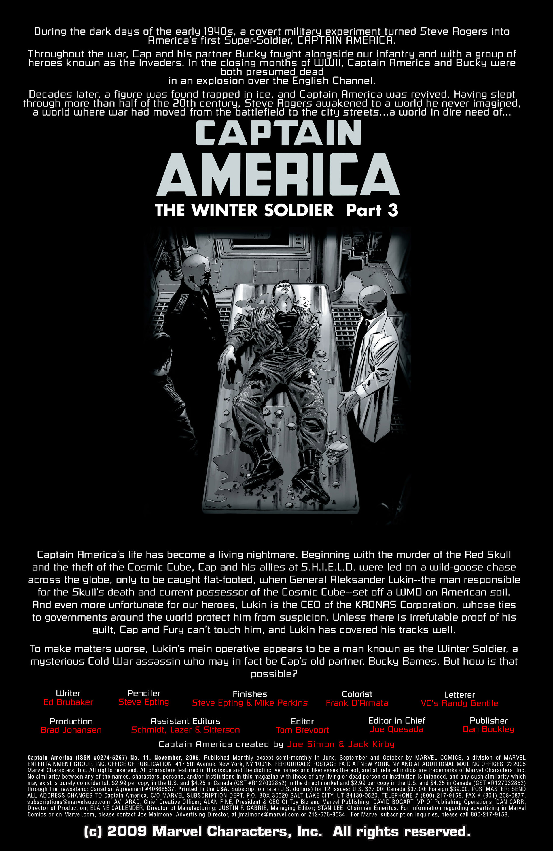 Read online Captain America (2005) comic -  Issue #11 - 2