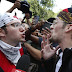 Counter-protesters impede right-wing march to Berlin prison where prominent Nazi Rudolf Hess died