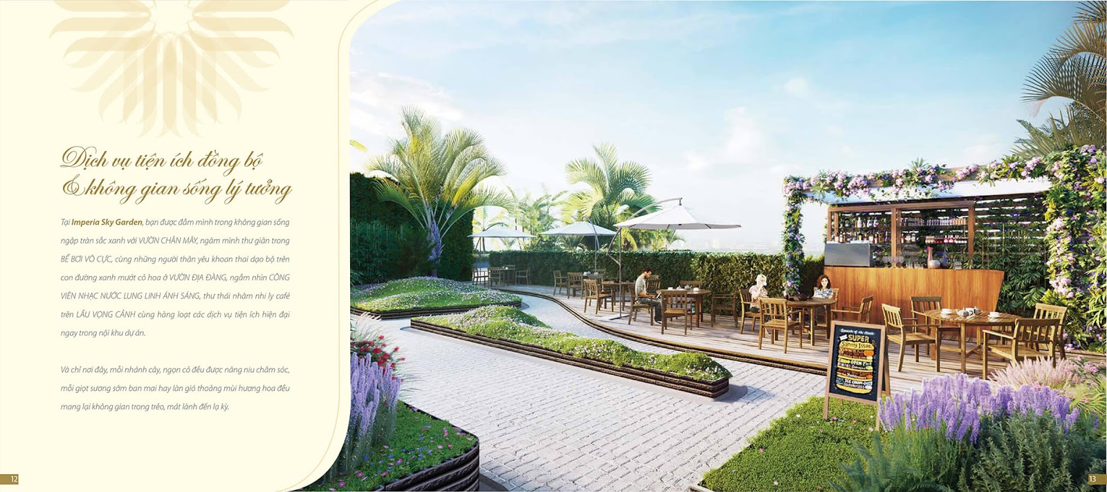 Sky bar trên cao dự án Imperia Sky Garden Sky bar trên cao dự án Imperia Sky Garden