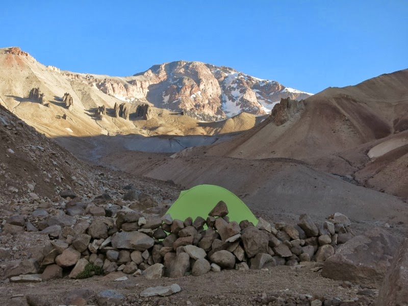 Lager vor Tupungato-Gipfelaufbau