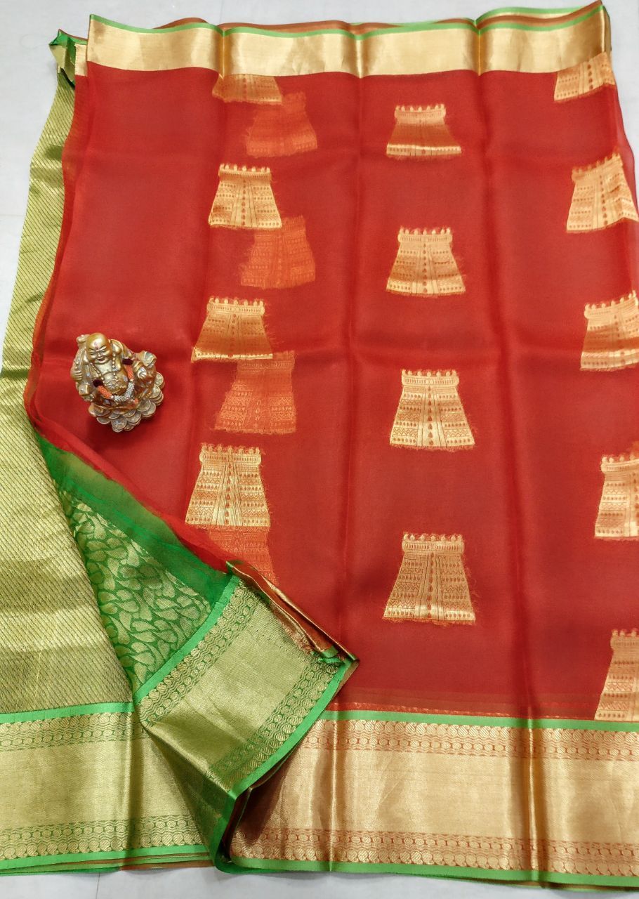 Latest Kanchi Organza Sarees | Buy online kanchi organza sarees