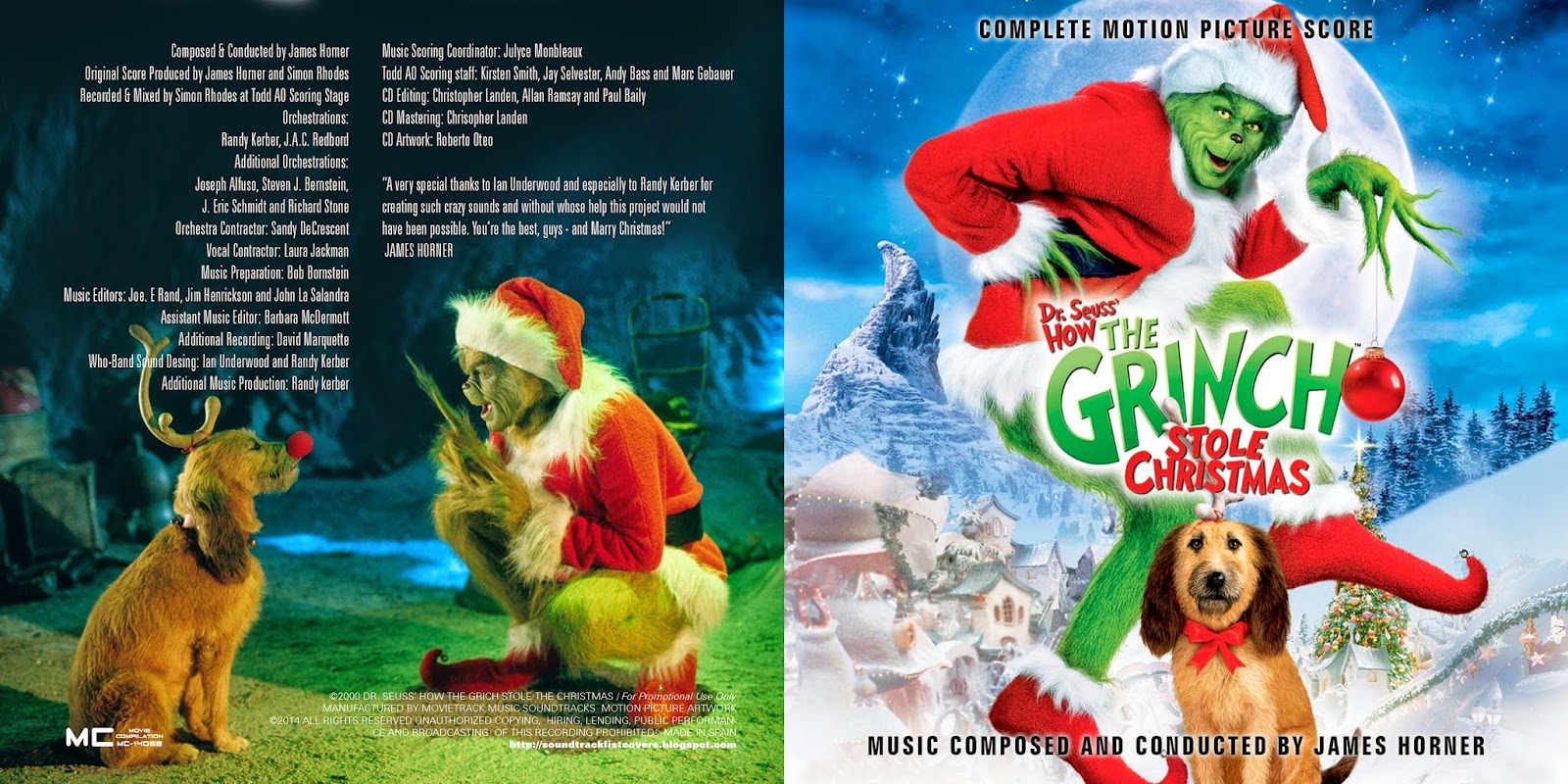 Soundtrack List Covers Dr. Seuss' How the Grinch Stole Christmas