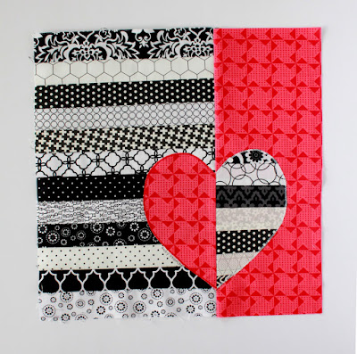 Change of Heart quilt block designed by Andy Knowlton of A Bright Corner