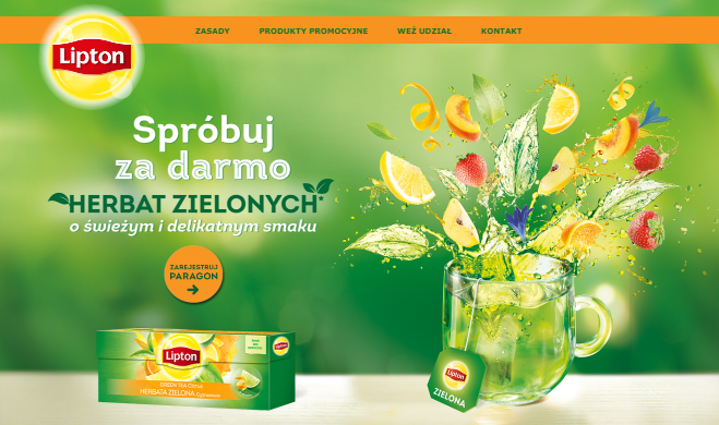 Spróbuj za darmo herbat zielonych Lipton - 3500 szt. czeka Konkurs