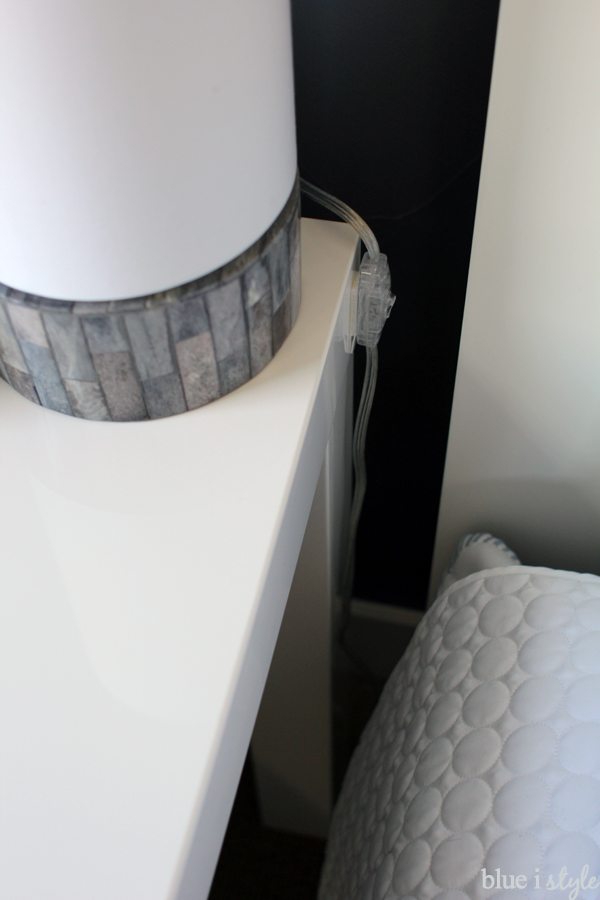 {five minute friday} An Easy Trick to Hide Lamp Cords Blue i Style