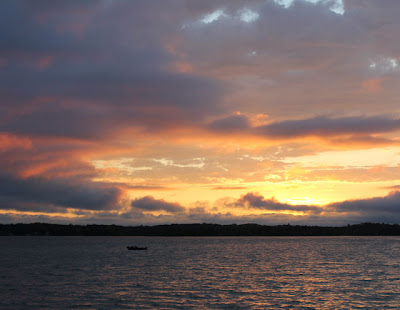sunset on a Minnesota lake 