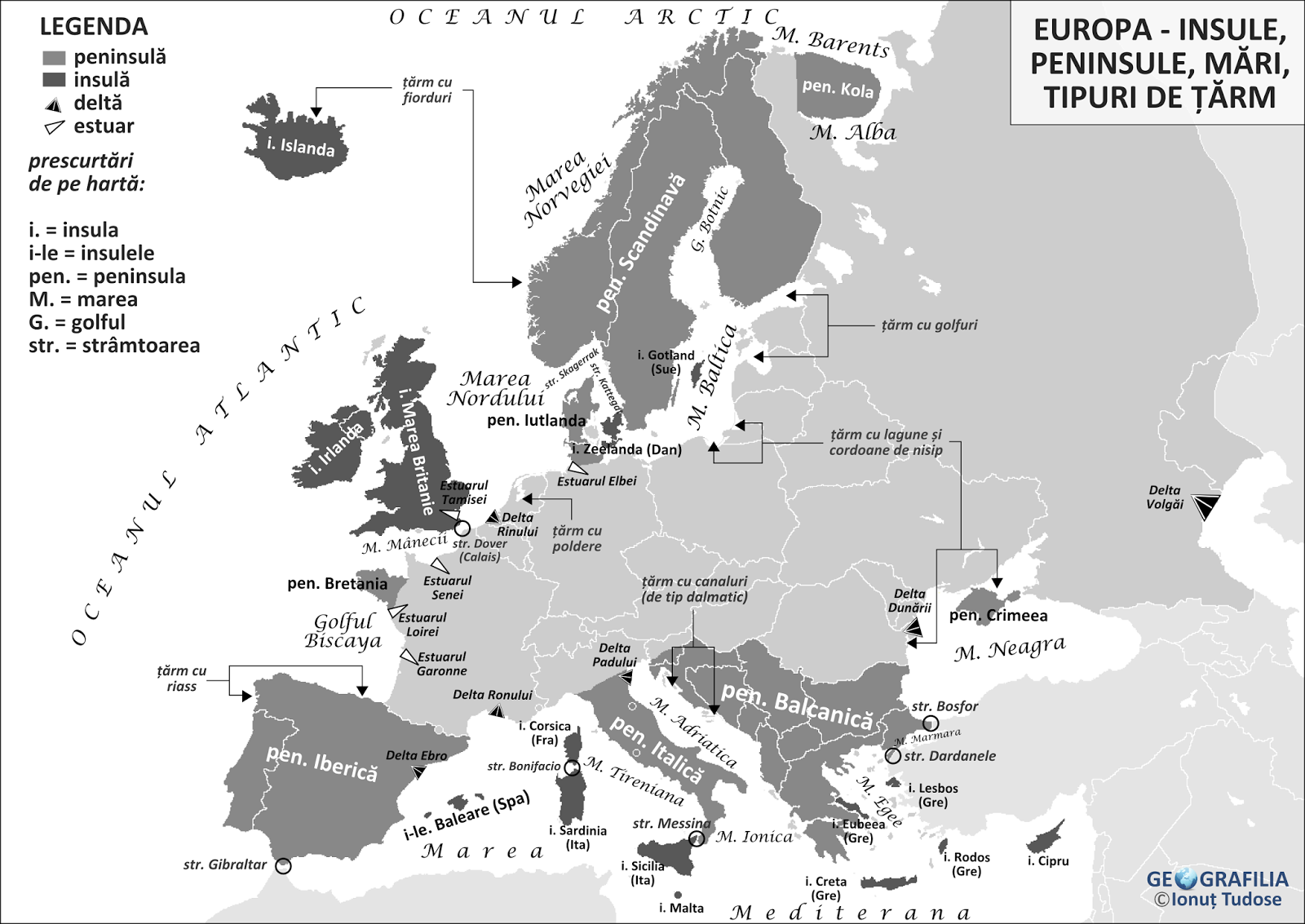 Toporopa jocuri educative: Geografia Europei