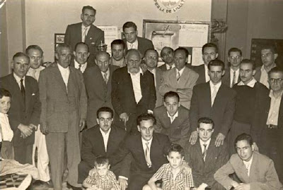 Algunos participantes en el II Torneo Nacional de Ajedrez de La Pobla de Lillet 1956