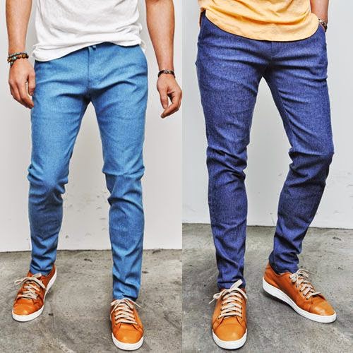 Mens Euro Chic Slim Straight Pastel DenimJeans 123 Fast Fashion Mens
