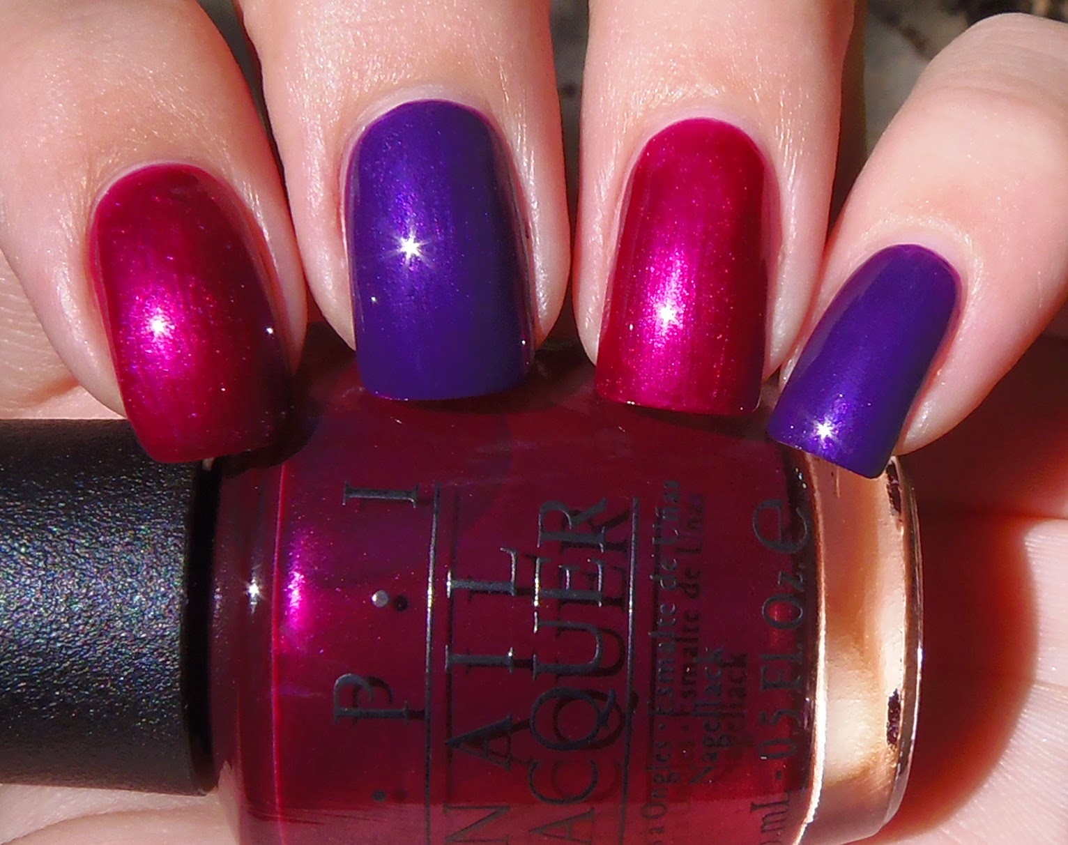 Layering Order: 2 coats OPI Kiss Me - or Elf! (index and ring) 2 coats OPI ...