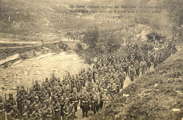 Departure of the Serbian army from Kratovo to Crn Vrv (Black Peak) during the First Balkan War
