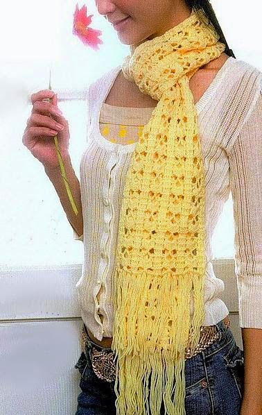 patron bufanda crochet