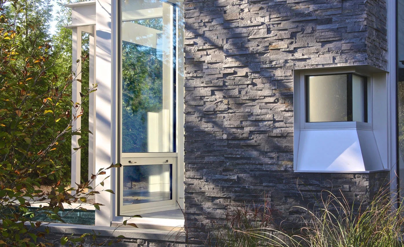 Rumah Minimalis Tampak Depan Dengan Batu Alam Rancangan Desain