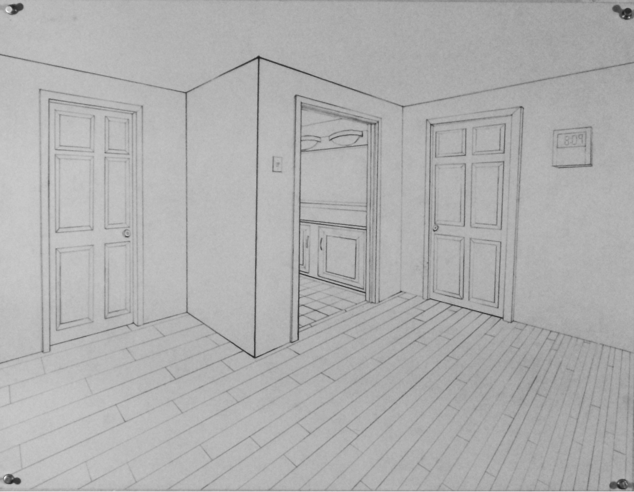 Drawing 2 TwoPoint Perspective Interior Examples