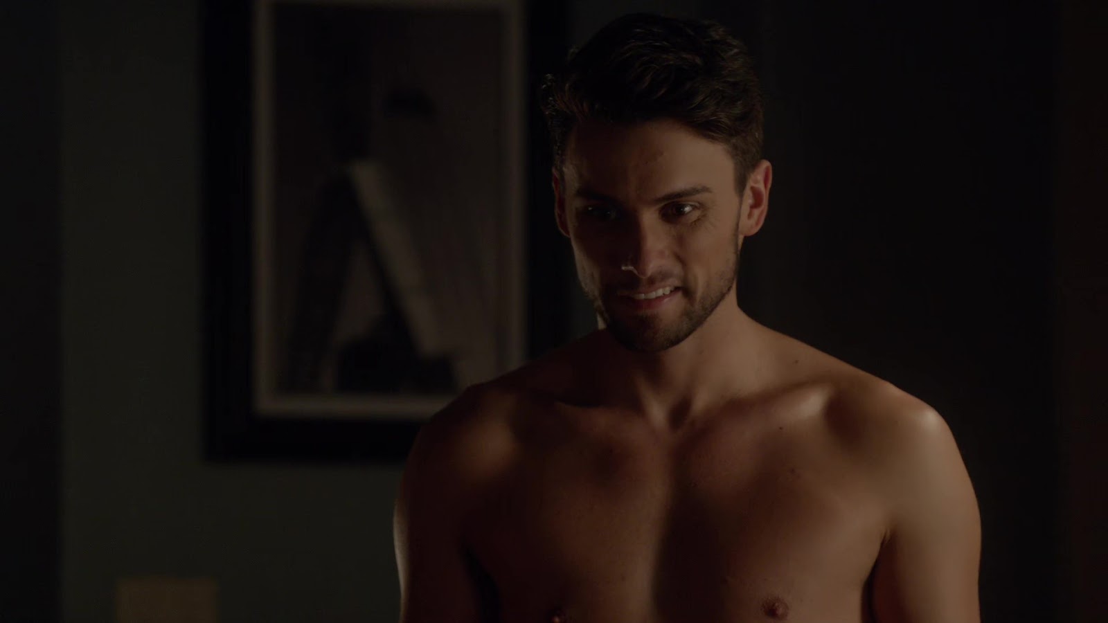 Jack Falahee shirtless in How To Get Away With Murder 2-01 "It's ...