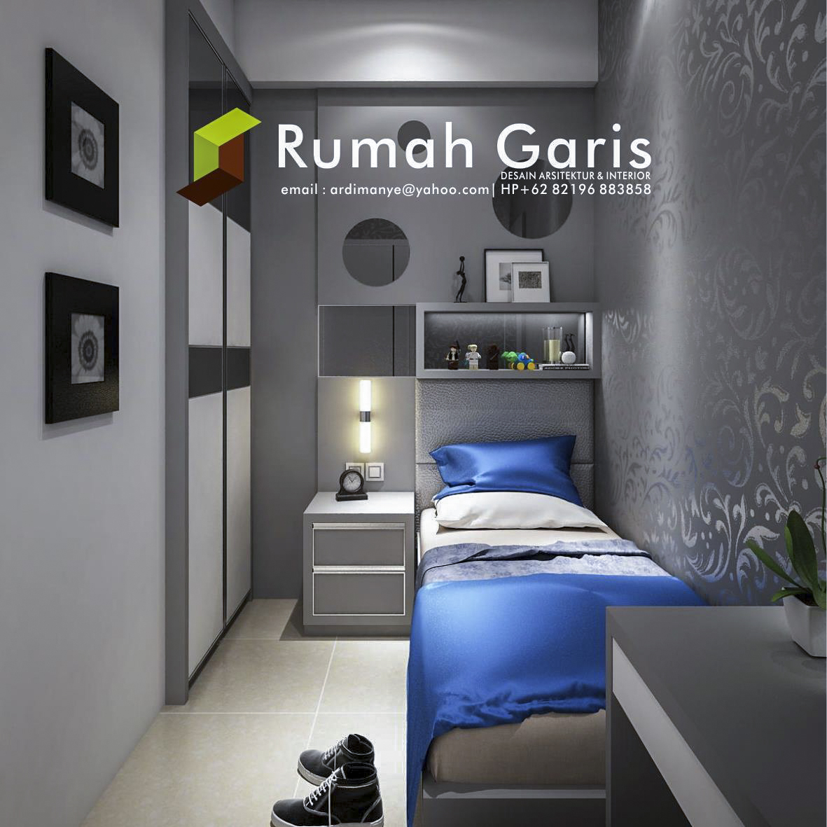 Kamar Anak Teen Bedroom Jasa Desain Render Interior Apartemen Jakarta Surabaya Rumah Garisjpg