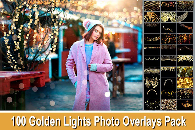 100 Golden Lights Overlays