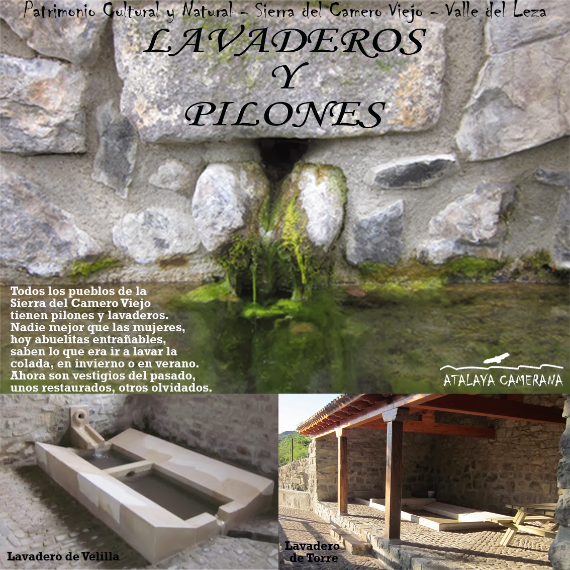 Sierra del Camero Viejo - Valle del Leza. Patrimonio Cultural y Natural. Lavaderos y Pilones.