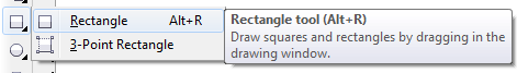 Mengenal bagian CorelDRAW - Retangle Tool