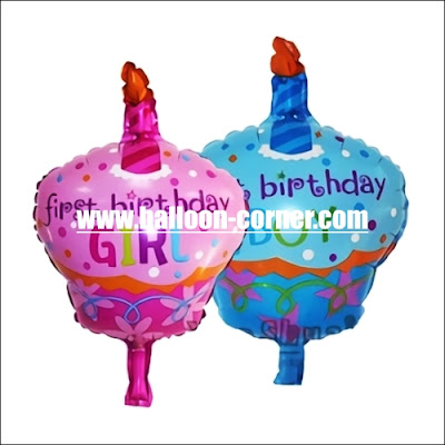 Balon Foil Cup Cake FIRST BIRTHDAY