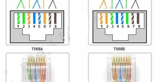 Выберите изображение разъема в котором проводники расположены по стандарту eia tia 568b