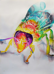 watercolor journey paintings triptych painting bug