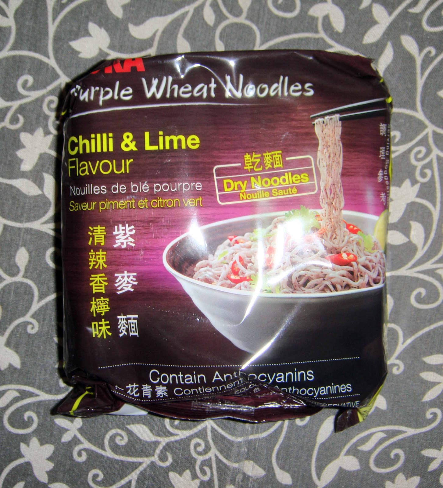 Supersupergirl's Food Reviews KOKA Purple Wheat Noodles Chili and Lime