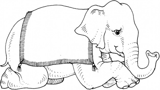 Gambar Mewarnai Gajah