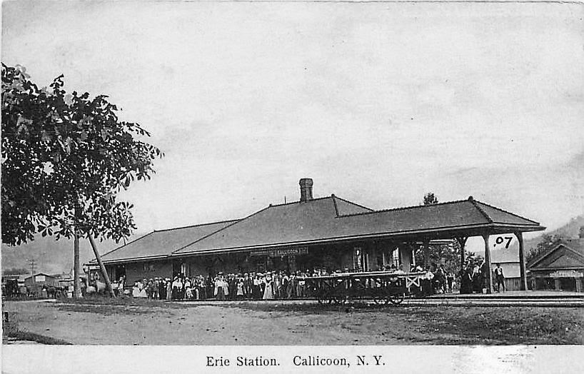 Vintage Railroad Pictures Erie Station at Callicoon, New York