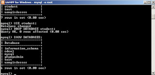 How to delete database in mysql using command prompt