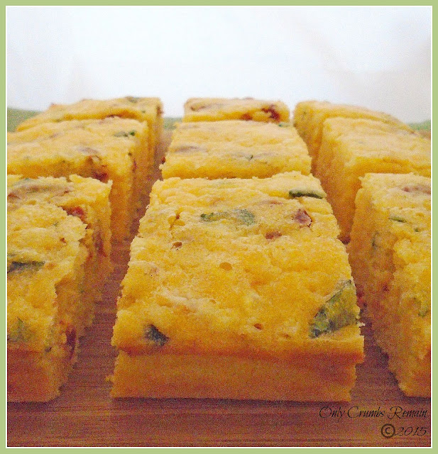 Only Crumbs Remain Corn Bread, with Sundried Tomatoes, Mature Cheddar