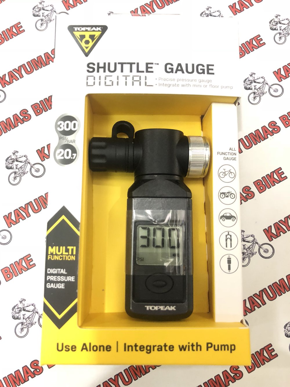 TOPEAK SHUTTLE DIGITAL PRESSURE GAUGE Rp.475.000. Kayumas Bike