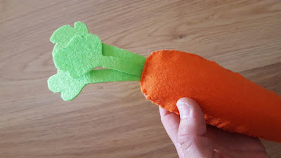 Felt Carrot for Easter decor - with pattern