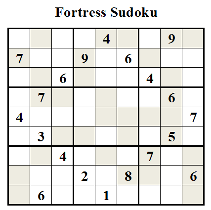 Fortress Sudoku (Daily Sudoku League #30)