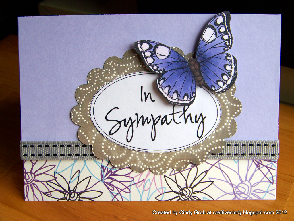 Cre8iveCindy Butterfly sympathy card